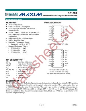 DS1803E-010 datasheet  